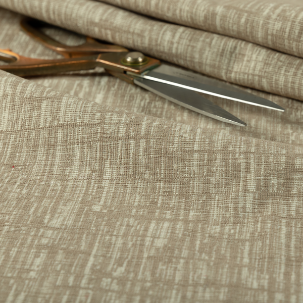 Vienna Semi Plain Chenille Brown Upholstery Fabric CTR-2328