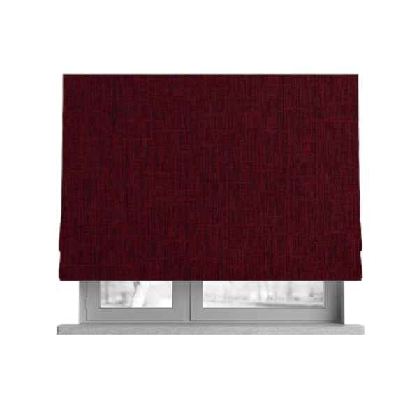 Vienna Semi Plain Chenille Red Upholstery Fabric CTR-2330 - Roman Blinds