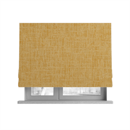 Vienna Semi Plain Chenille Yellow Upholstery Fabric CTR-2332 - Roman Blinds