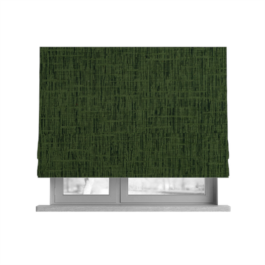 Vienna Semi Plain Chenille Green Upholstery Fabric CTR-2333 - Roman Blinds