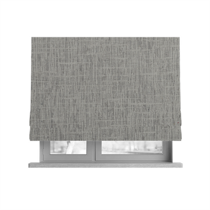 Vienna Semi Plain Chenille Silver Upholstery Fabric CTR-2336 - Roman Blinds