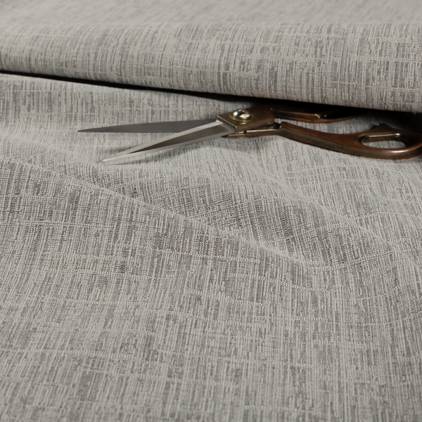 Vienna Semi Plain Chenille Silver Upholstery Fabric CTR-2336 - Roman Blinds