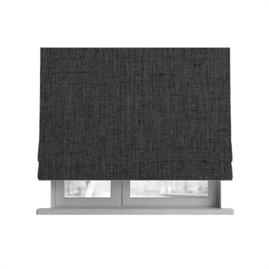 Vienna Semi Plain Chenille Grey Upholstery Fabric CTR-2338 - Roman Blinds