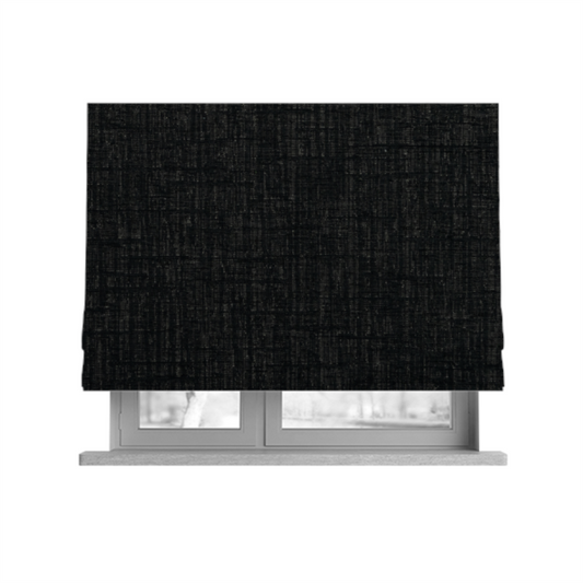 Vienna Semi Plain Chenille Dark Grey Upholstery Fabric CTR-2339 - Roman Blinds