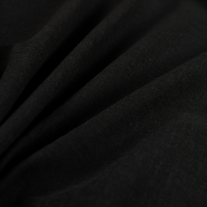 Vienna Semi Plain Chenille Black Upholstery Fabric CTR-2340 - Made To Measure Curtains