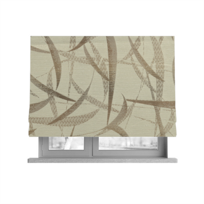 Budapest Abstract Pattern Brown Colour Upholstery Fabric CTR-2341 - Roman Blinds