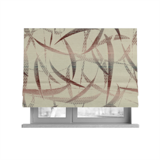 Budapest Abstract Pattern Red Colour Upholstery Fabric CTR-2343 - Roman Blinds