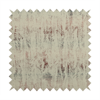 Budapest Herringbone Pattern Red Colour Upholstery Fabric CTR-2344 - Roman Blinds