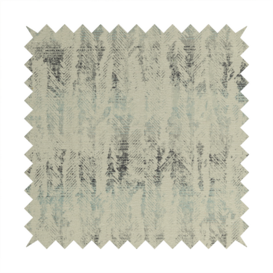 Budapest Herringbone Pattern Blue Colour Upholstery Fabric CTR-2348