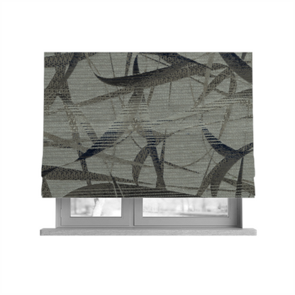Budapest Abstract Pattern Grey Colour Upholstery Fabric CTR-2349 - Roman Blinds