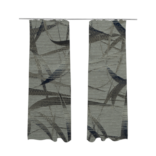 Budapest Abstract Pattern Grey Colour Upholstery Fabric CTR-2349 - Made To Measure Curtains