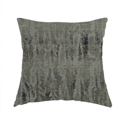 Budapest Herringbone Pattern Grey Colour Upholstery Fabric CTR-2350 - Handmade Cushions