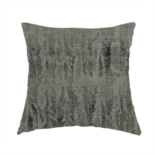 Budapest Herringbone Pattern Grey Colour Upholstery Fabric CTR-2350 - Handmade Cushions