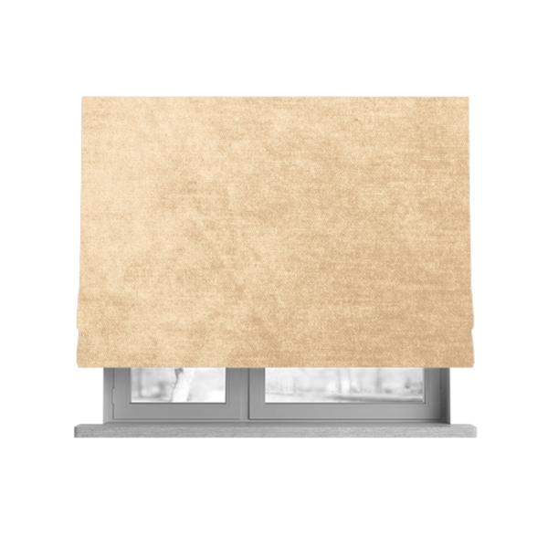 Liberty Textured Plain Shimmer Velvet Beige Upholstery Fabric CTR-2364 - Roman Blinds