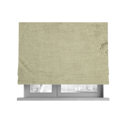 Liberty Textured Plain Shimmer Velvet Beige Upholstery Fabric CTR-2365 - Roman Blinds