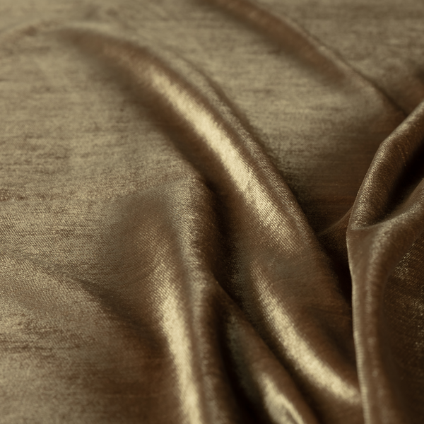 Liberty Textured Plain Shimmer Velvet Brown Upholstery Fabric CTR-2366