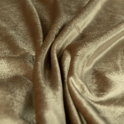 Liberty Textured Plain Shimmer Velvet Brown Upholstery Fabric CTR-2367