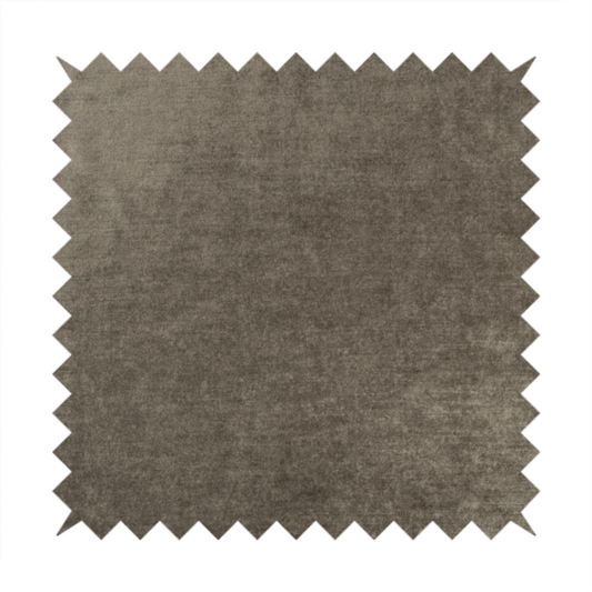 Liberty Textured Plain Shimmer Velvet Brown Upholstery Fabric CTR-2368