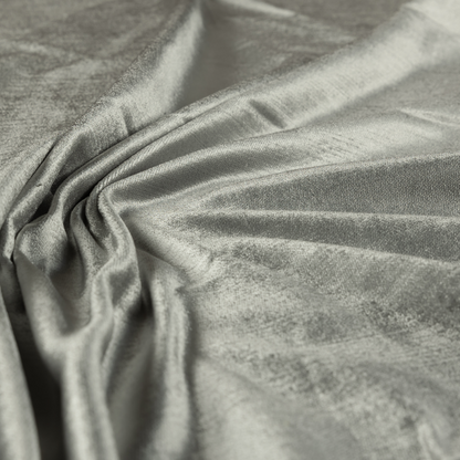 Liberty Textured Plain Shimmer Velvet Silver Upholstery Fabric CTR-2369 - Made To Measure Curtains