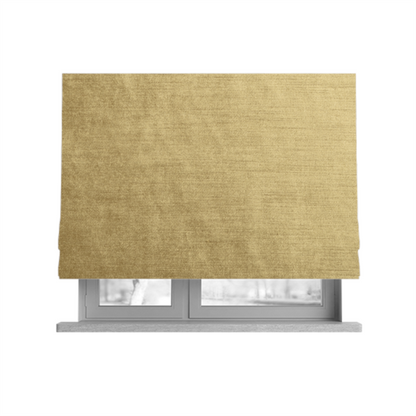 Liberty Textured Plain Shimmer Velvet Gold Upholstery Fabric CTR-2372 - Roman Blinds