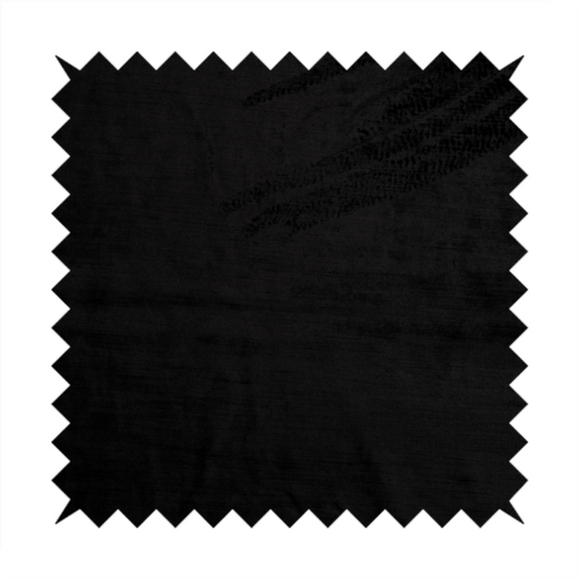 Liberty Textured Plain Shimmer Velvet Black Upholstery Fabric CTR-2377