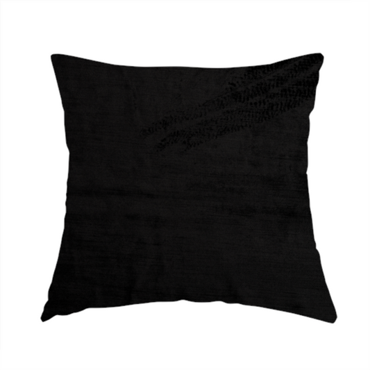 Liberty Textured Plain Shimmer Velvet Black Upholstery Fabric CTR-2377 - Handmade Cushions