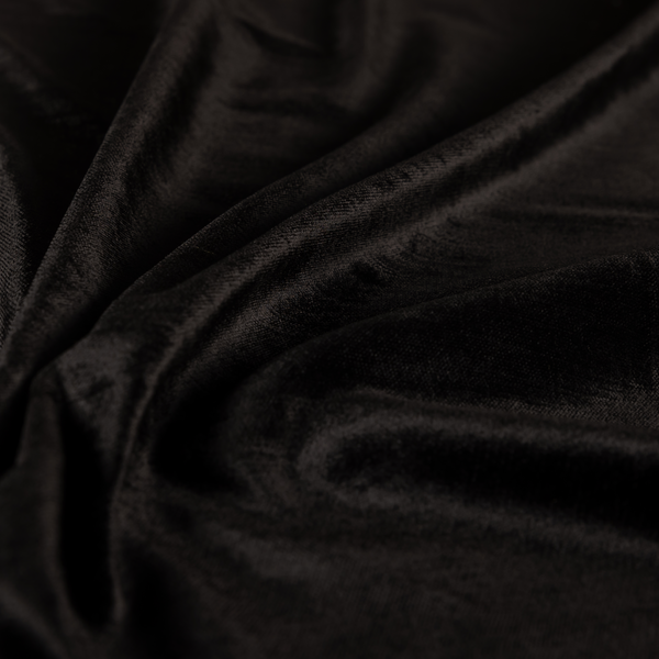 Liberty Textured Plain Shimmer Velvet Black Upholstery Fabric CTR-2377 - Made To Measure Curtains