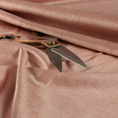 Liberty Textured Plain Shimmer Velvet Pink Upholstery Fabric CTR-2379