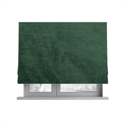 Liberty Textured Plain Shimmer Velvet Green Upholstery Fabric CTR-2381 - Roman Blinds
