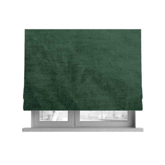 Liberty Textured Plain Shimmer Velvet Green Upholstery Fabric CTR-2381 - Roman Blinds