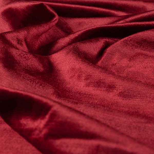 Liberty Textured Plain Shimmer Velvet Red Upholstery Fabric CTR-2385 - Roman Blinds