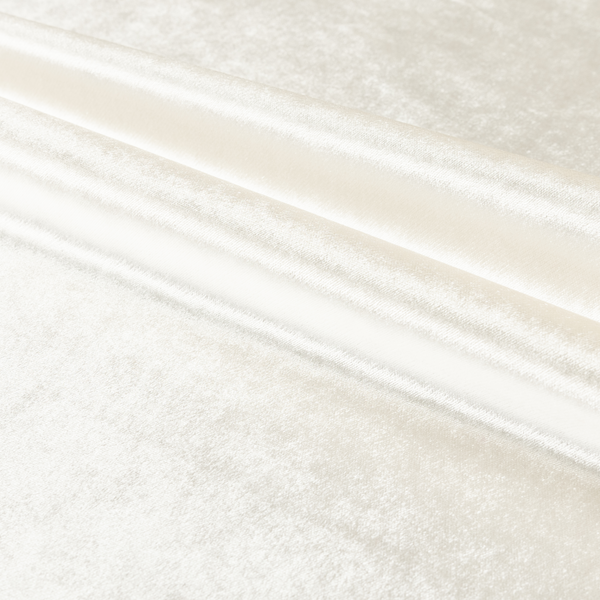 Madrid Soft Plain Shimmer Velvet White Upholstery Fabric CTR-2388 - Roman Blinds