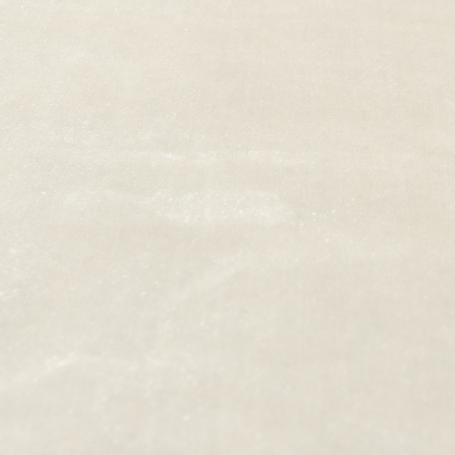 Madrid Soft Plain Shimmer Velvet White Upholstery Fabric CTR-2388