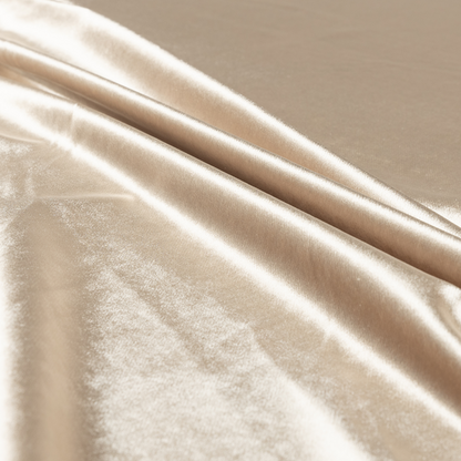 Madrid Soft Plain Shimmer Velvet Beige Upholstery Fabric CTR-2389 - Roman Blinds