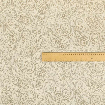 Istanbul Range Of Faint Paisley Pattern In Silver Grey Colour Furnishing Fabric CTR-239 - Made To Measure Curtains