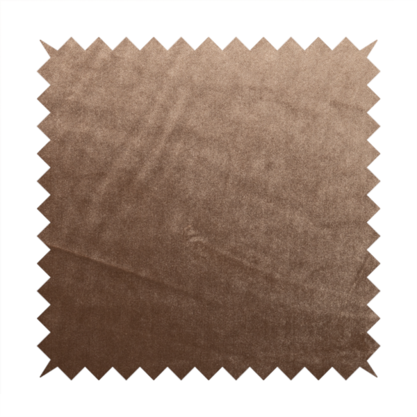 Madrid Soft Plain Shimmer Velvet Copper Brown Upholstery Fabric CTR-2392 - Roman Blinds