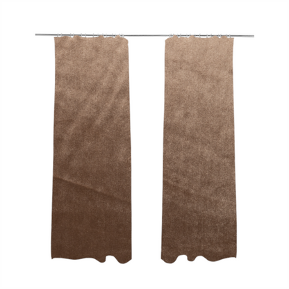 Madrid Soft Plain Shimmer Velvet Copper Brown Upholstery Fabric CTR-2392 - Made To Measure Curtains