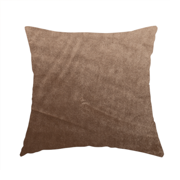 Madrid Soft Plain Shimmer Velvet Copper Brown Upholstery Fabric CTR-2392 - Handmade Cushions