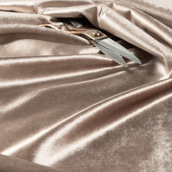 Madrid Soft Plain Shimmer Velvet Pearl Copper Upholstery Fabric CTR-2393 - Roman Blinds