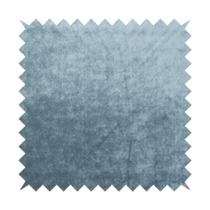 Madrid Soft Plain Shimmer Velvet Blue Upholstery Fabric CTR-2396