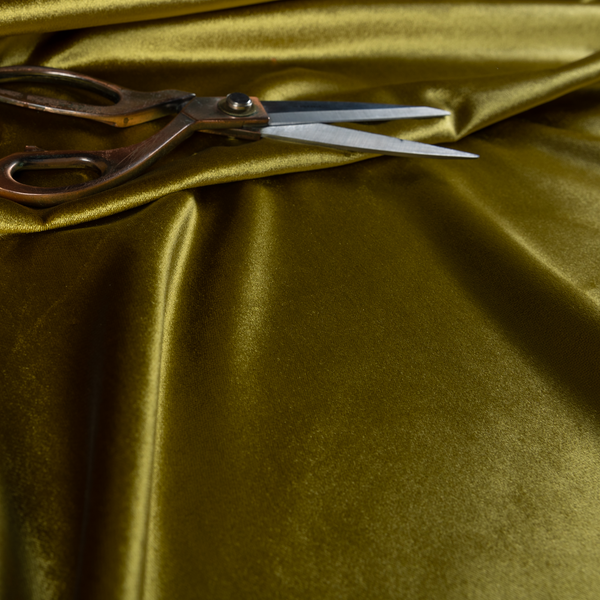 Madrid Soft Plain Shimmer Velvet Yellow Upholstery Fabric CTR-2400 - Made To Measure Curtains