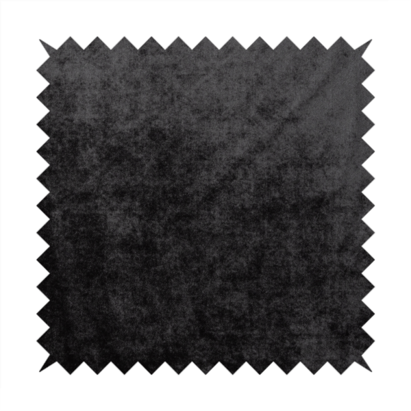 Madrid Soft Plain Shimmer Velvet Charcoal Grey Upholstery Fabric CTR-2402 - Made To Measure Curtains