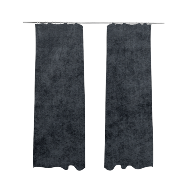 Madrid Soft Plain Shimmer Velvet Graphite Grey Upholstery Fabric CTR-2403 - Made To Measure Curtains