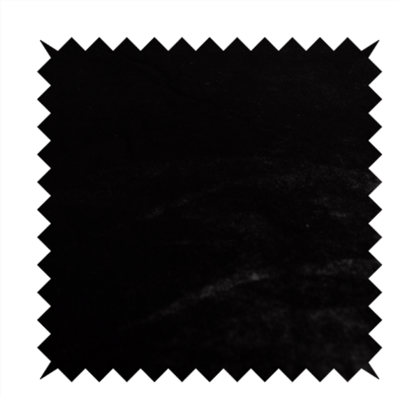 Madrid Soft Plain Shimmer Velvet Black Upholstery Fabric CTR-2404