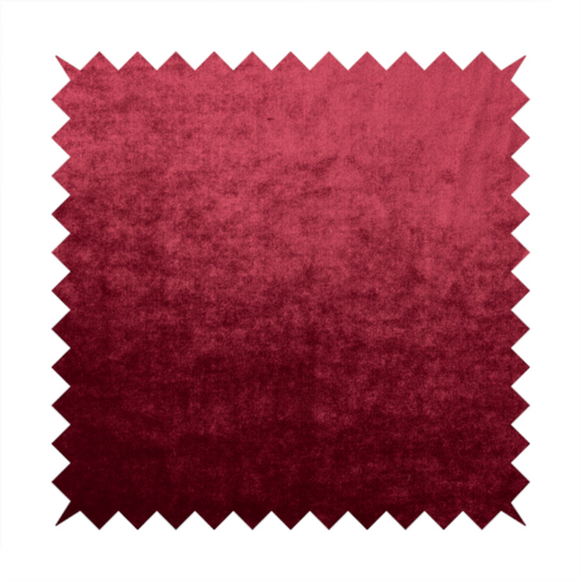 Madrid Soft Plain Shimmer Velvet Red Upholstery Fabric CTR-2405