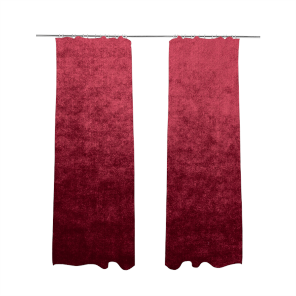 Madrid Soft Plain Shimmer Velvet Red Upholstery Fabric CTR-2405 - Made To Measure Curtains