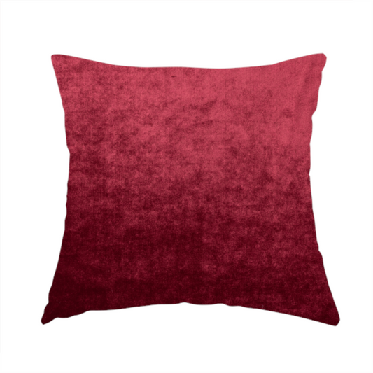 Madrid Soft Plain Shimmer Velvet Red Upholstery Fabric CTR-2405 - Handmade Cushions