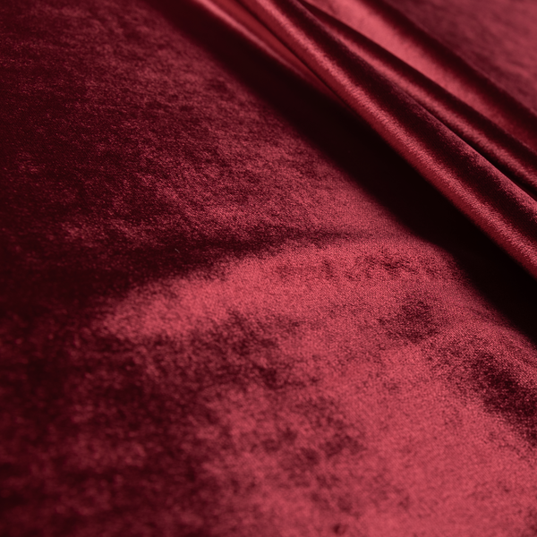 Madrid Soft Plain Shimmer Velvet Red Upholstery Fabric CTR-2405 - Roman Blinds