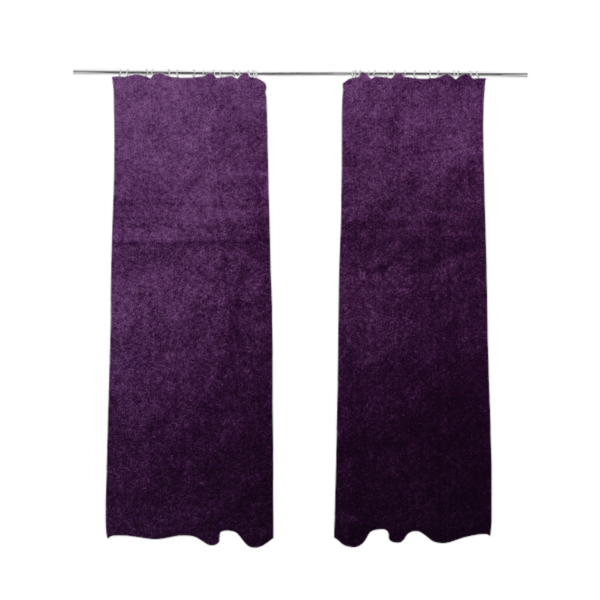 Madrid Soft Plain Shimmer Velvet Violet Purple Upholstery Fabric CTR-2406 - Made To Measure Curtains