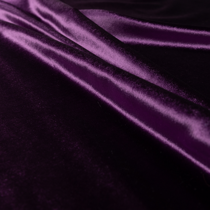 Madrid Soft Plain Shimmer Velvet Violet Purple Upholstery Fabric CTR-2406